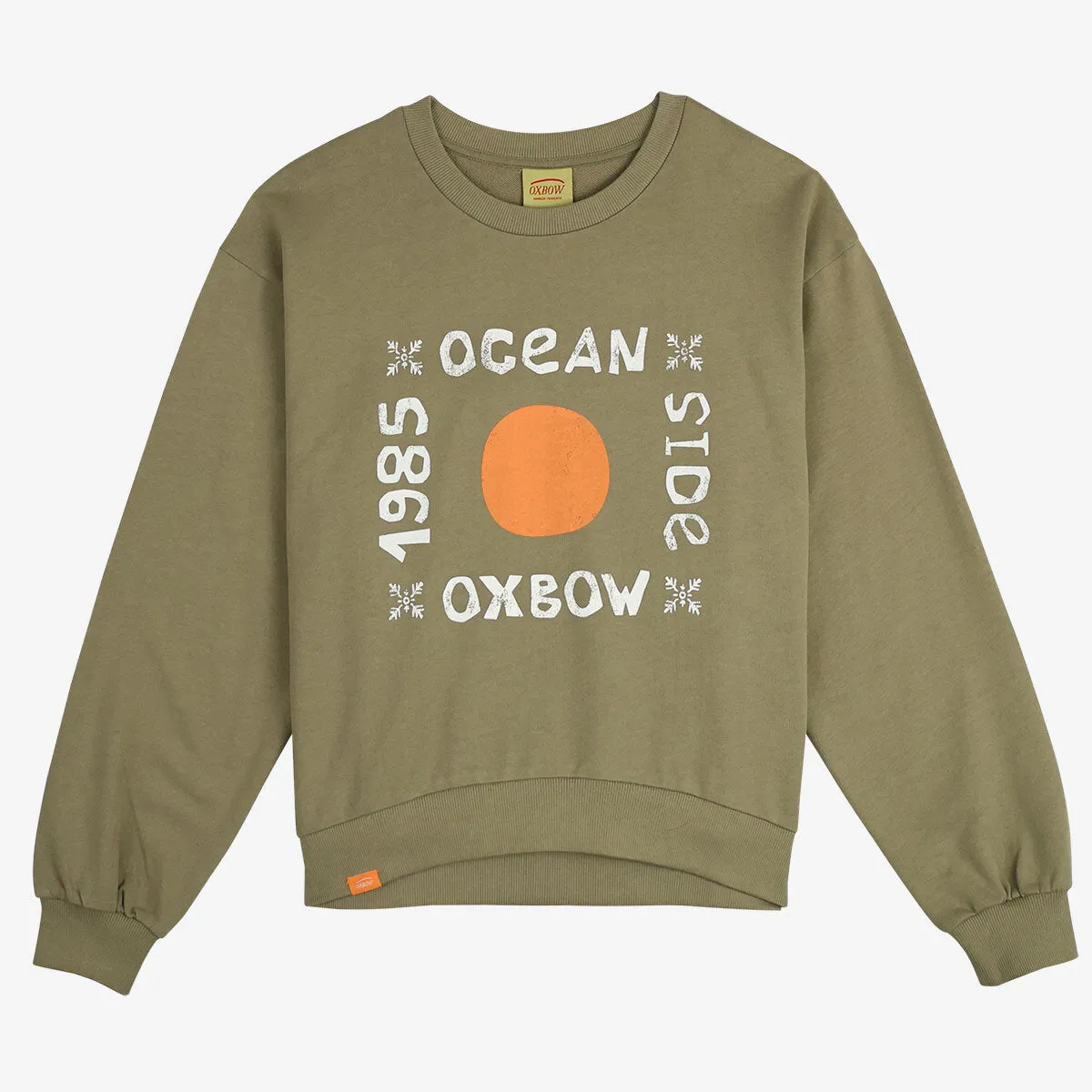 OXBOW Womens Sarda Printed Sweatshirt sporty wear Handmade