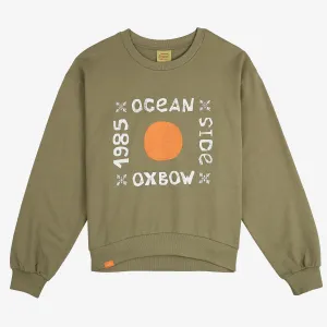 OXBOW Womens Sarda Printed Sweatshirt sporty wear Handmade