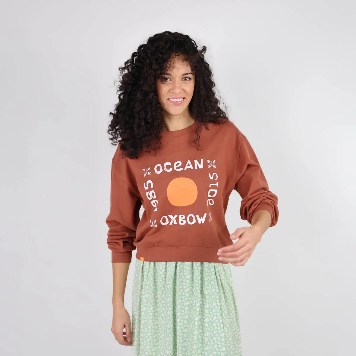 OXBOW Womens Sarda Printed Sweatshirt foldable