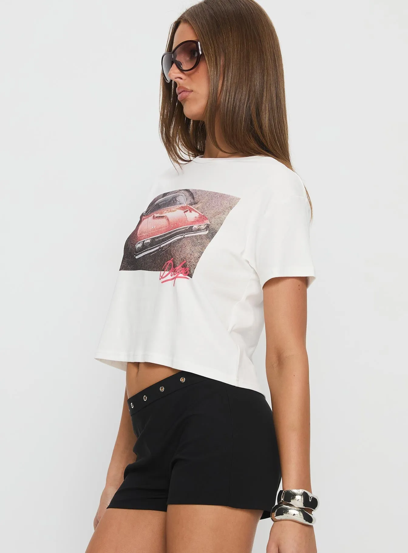QuickDry Active Trend Look Dodge Girl Graphic Top White