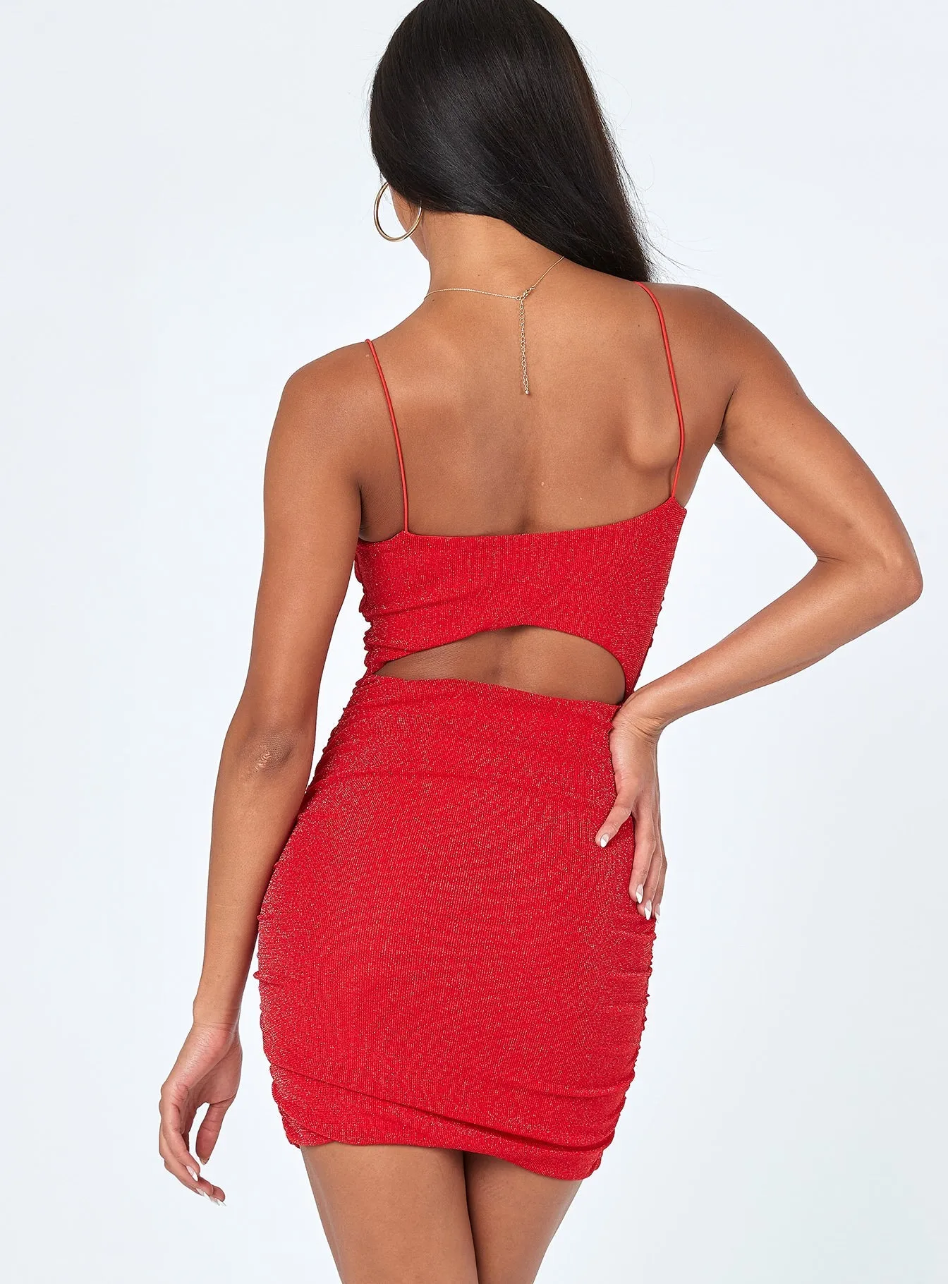 Holloway Wishes Mini Dress Red Pure Color