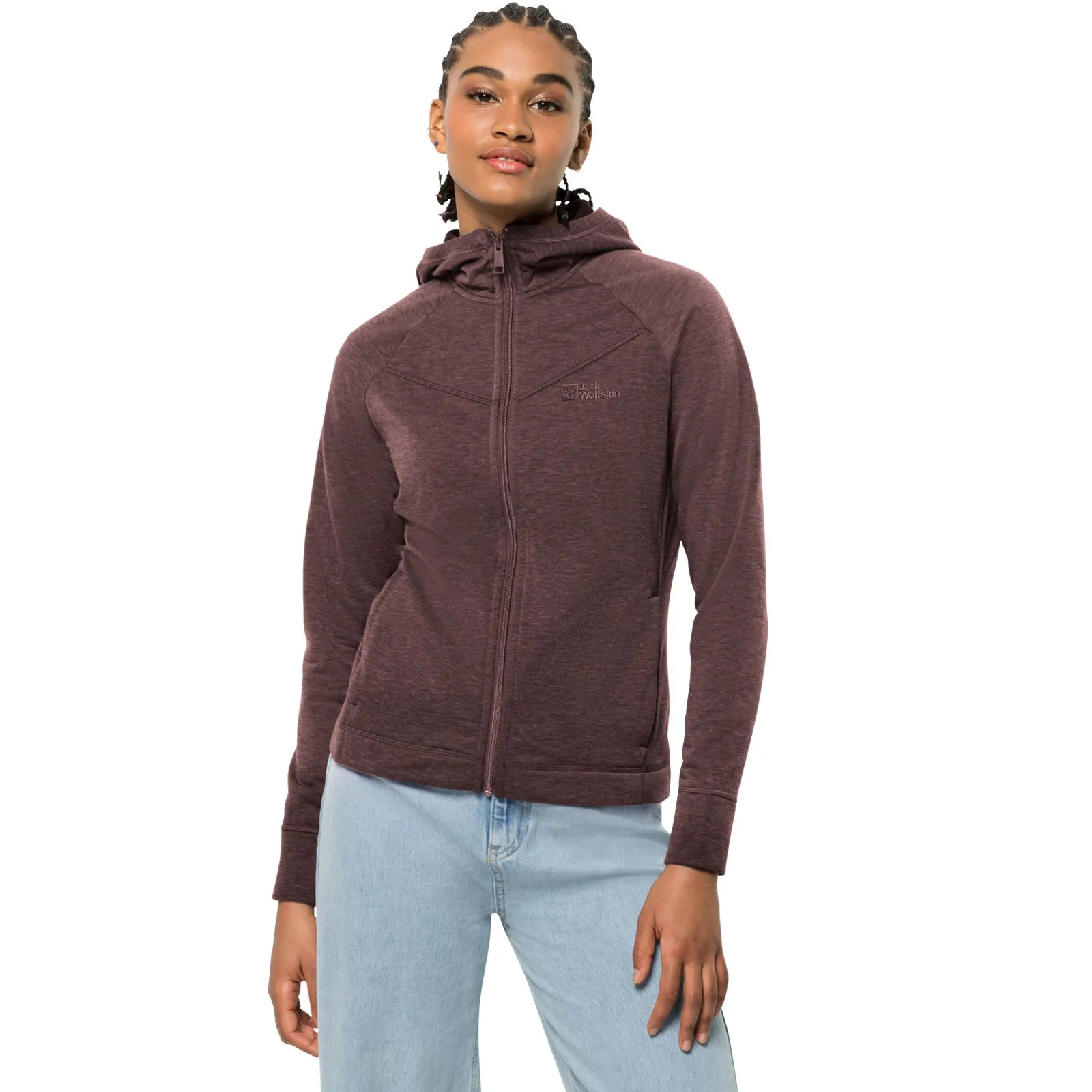 Trendy Comfort product pricing Jack Wolfskin Waldsee Full Zip Hoodie Jacket - Boysenberry