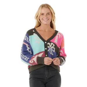 Half sleeve product group cooperation Rip Curl Womens Keepsakes Jacquard Bold Knitwear Jumper