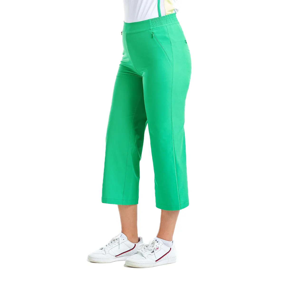 Nivo Women's Maude Capri Golf Pants - Classic Green Durable Hem