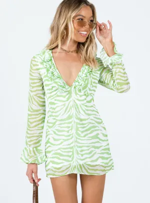 Shape Retention Nostalgia MinI Dress Green