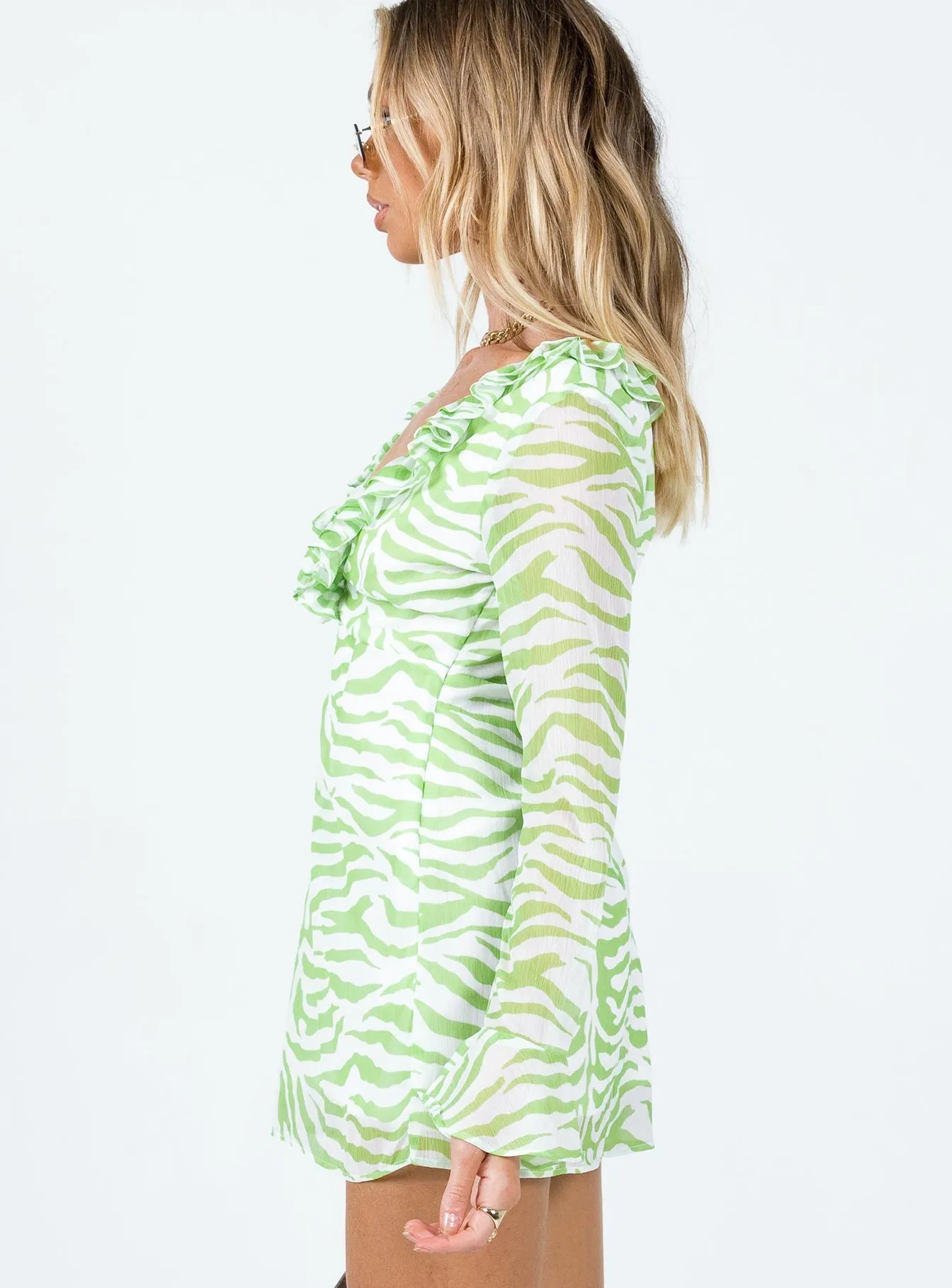 Nostalgia MinI Dress Green Comfortable fit