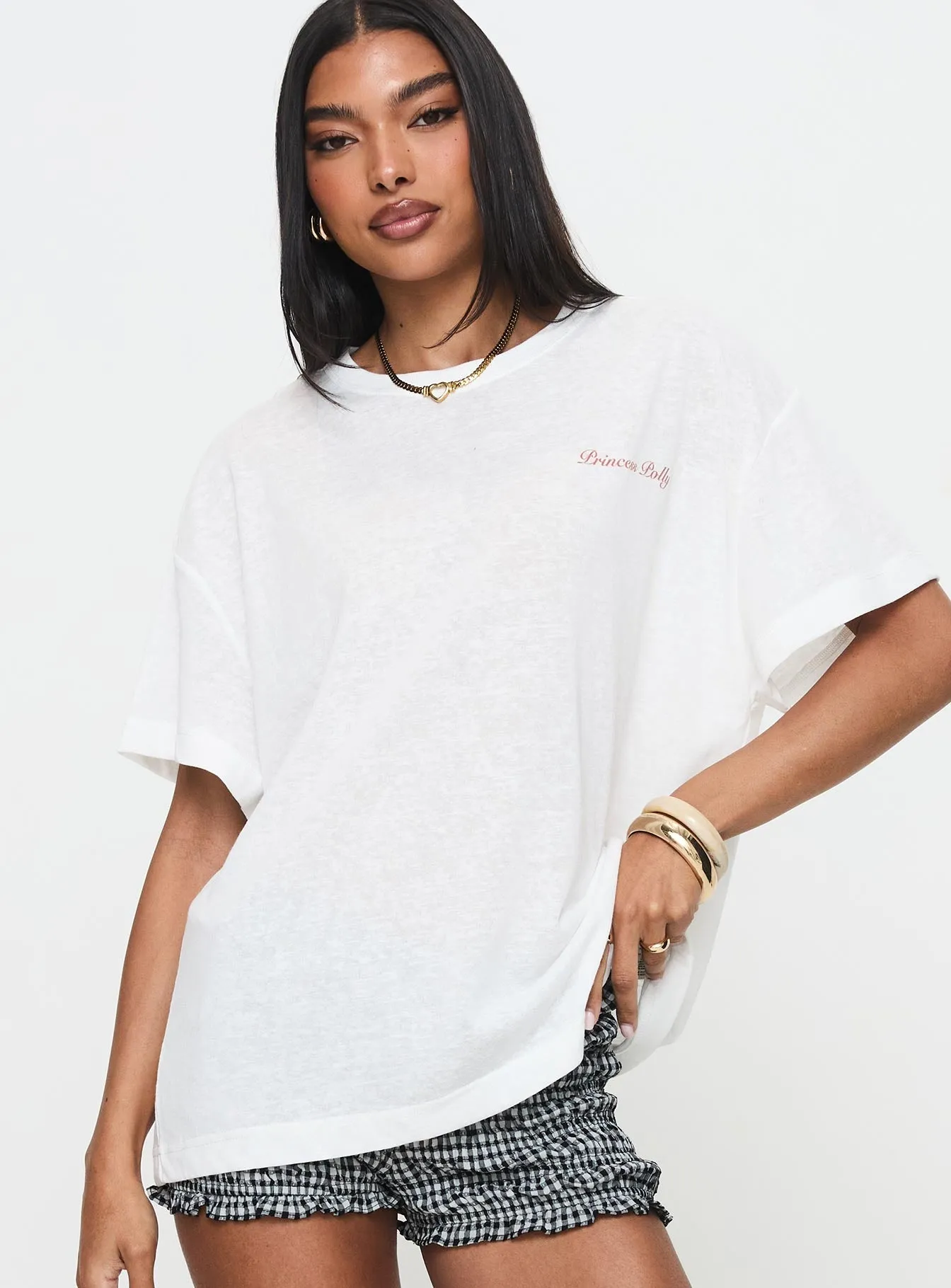 Bakery Caked Oversized Tee Cream Sporty Top