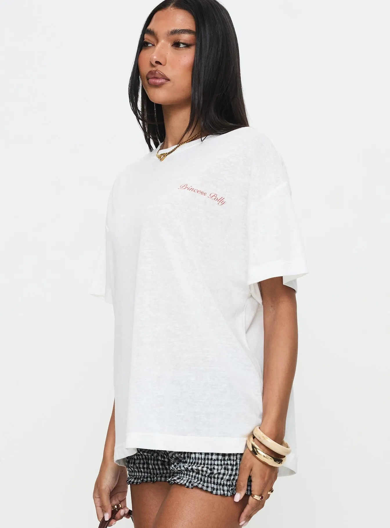 WrinkleResistant Texture Bakery Caked Oversized Tee Cream