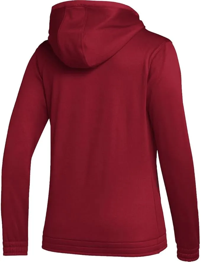 Adidas Team Issue Women's Full Zip Hoodie Red Quick-Dry Tech Active Design