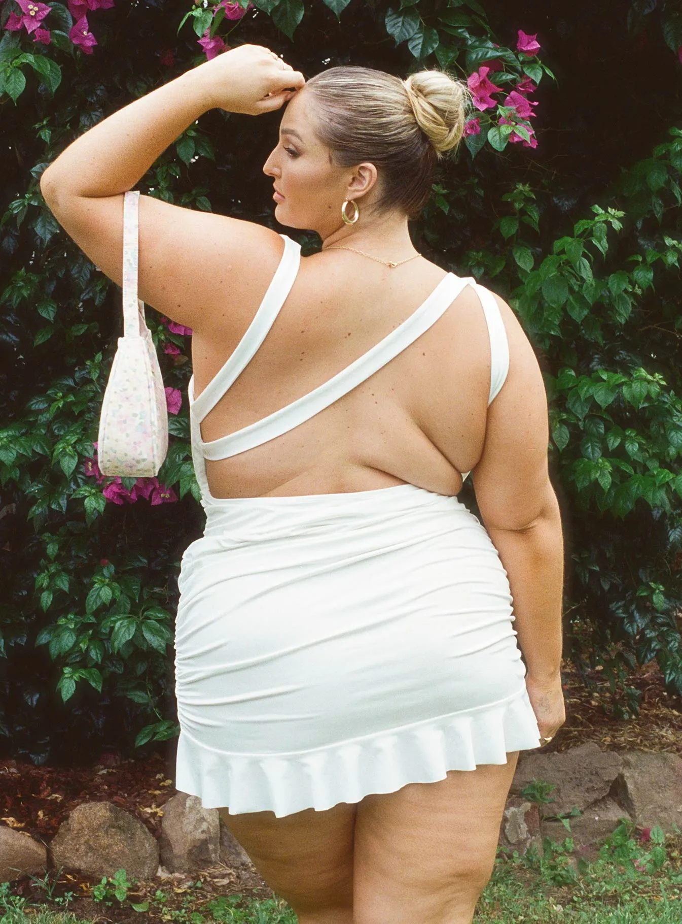 Devotion Mini Dress White Curve Trendy Fit Chill Comfort