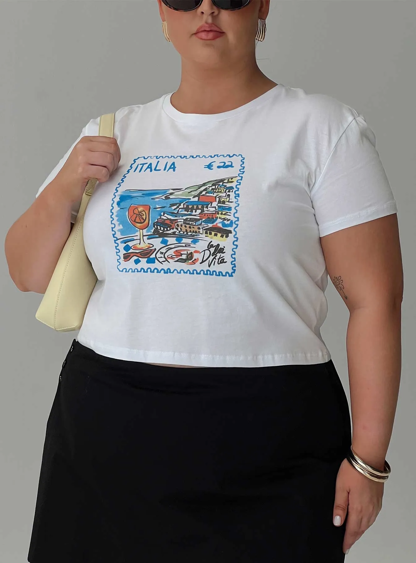 Edenia Tee White Curve Elderly clothing Effortless Fit