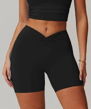 High Waist Workout Short RollUp Sleeves Winter Style