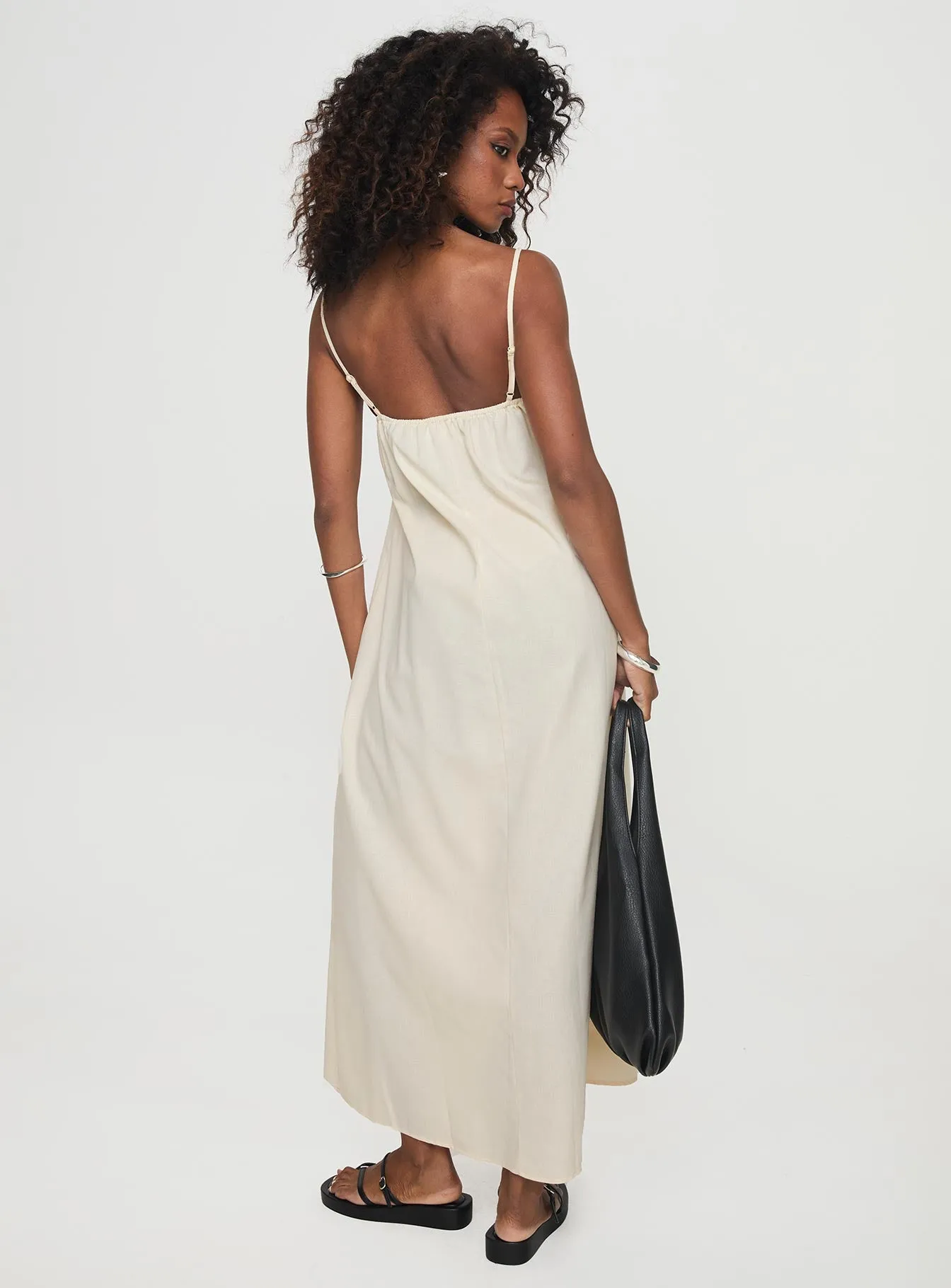 Frankye Maxi Dress Cream Fall Piece