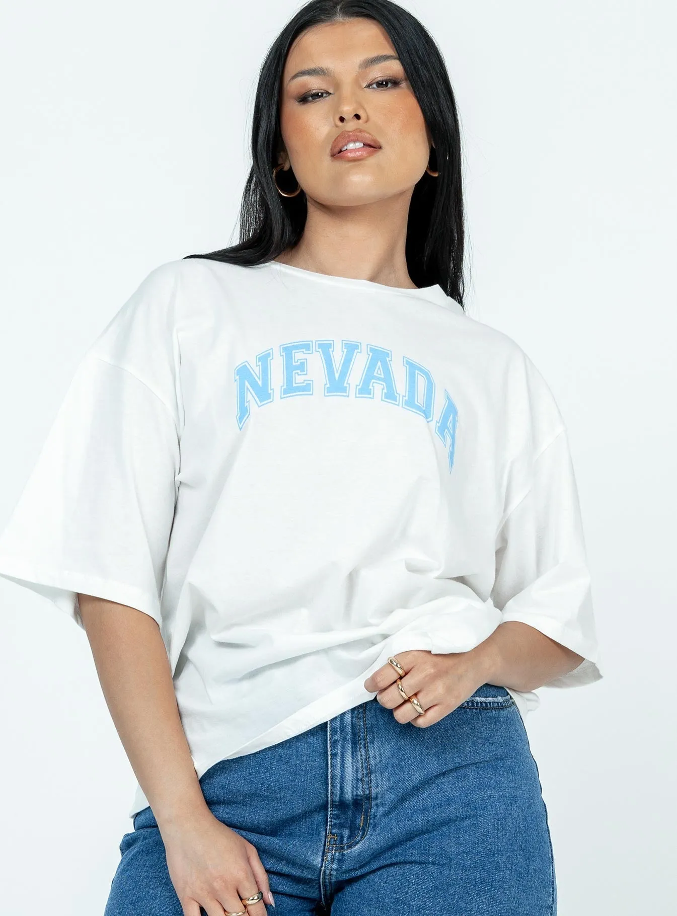 Comfort and Ease Nevada Graphic Tee White