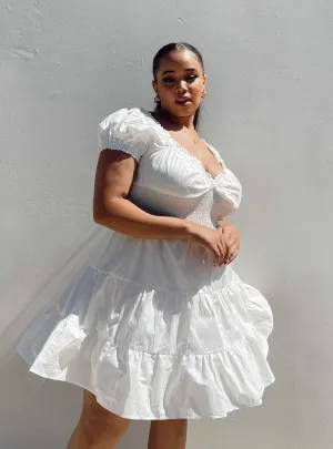 Daniela Mini Dress White Curve Comfortable Layering Free Shape