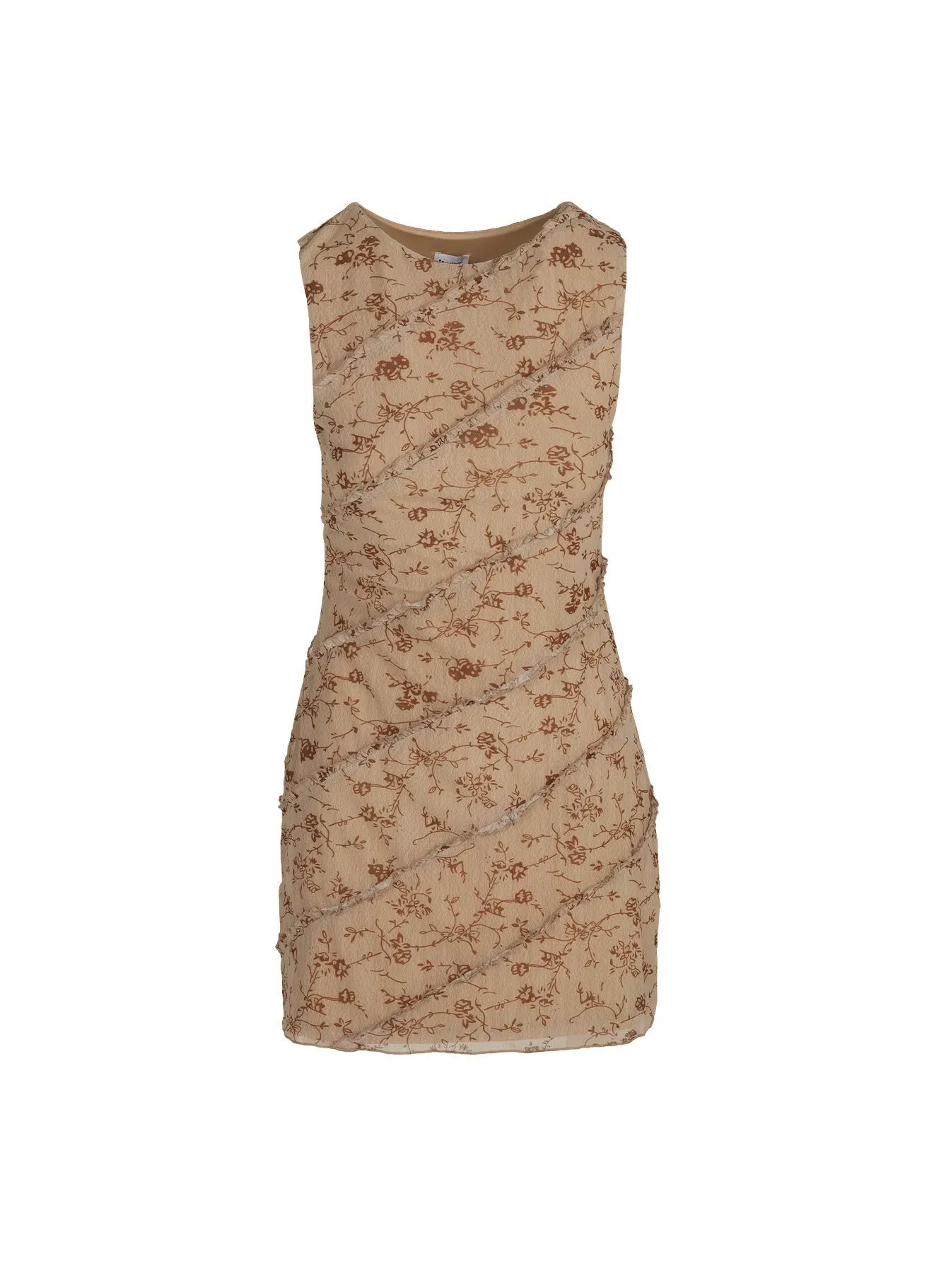 Calm Finish Lucano Mesh Mini Dress Brown