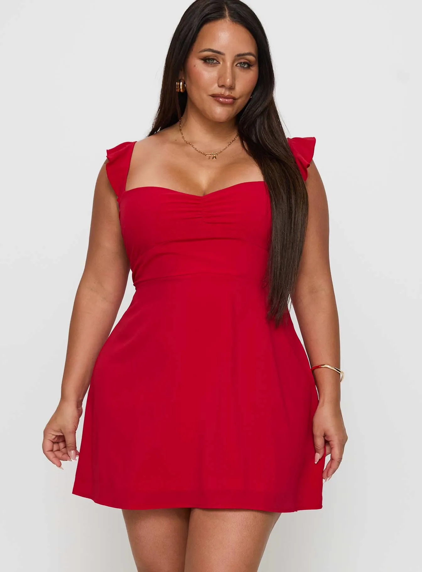 Landon Mini Dress Red Curve Smart Layer