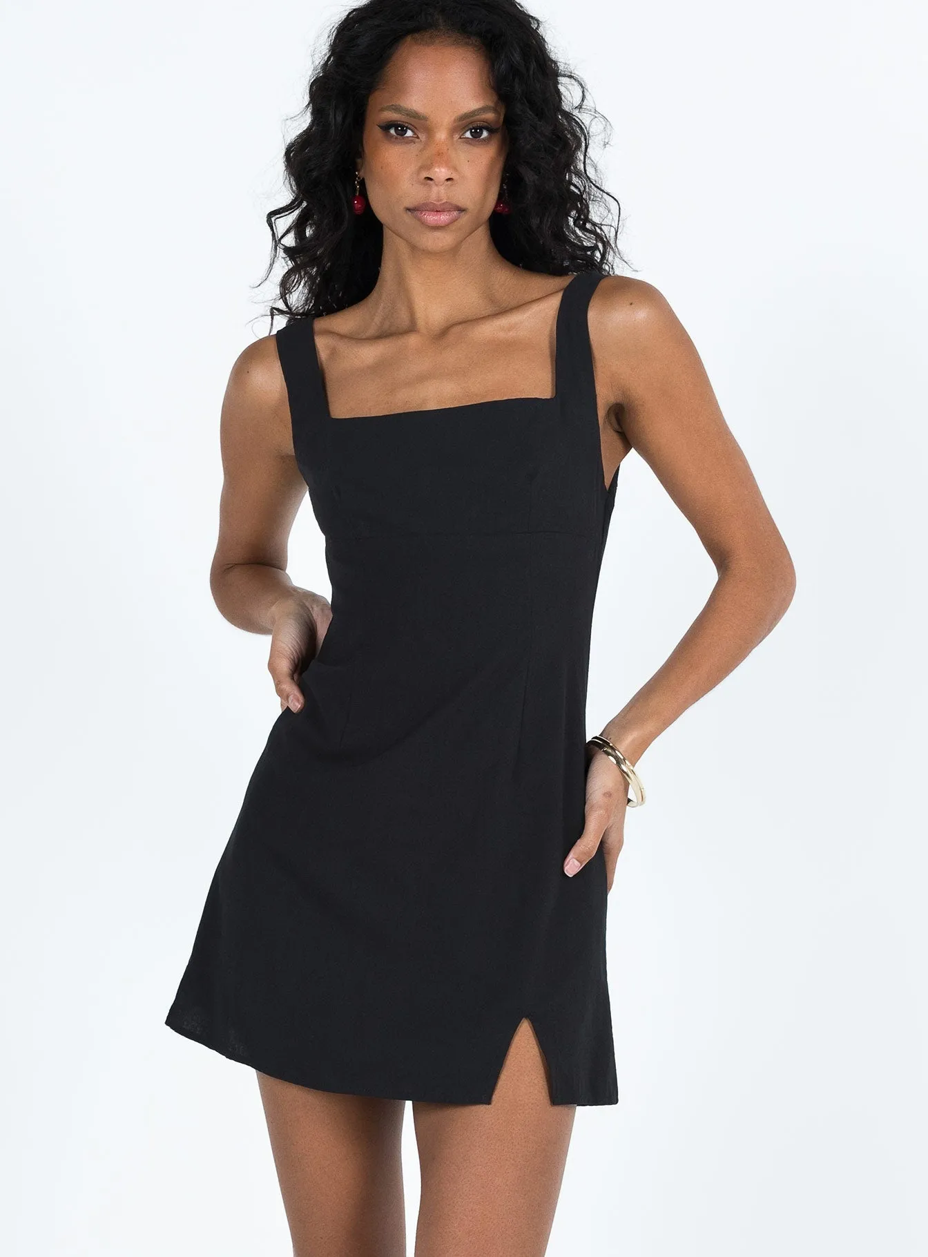 Sharpe Mini Dress Black Vibrant Look Timeless Wear