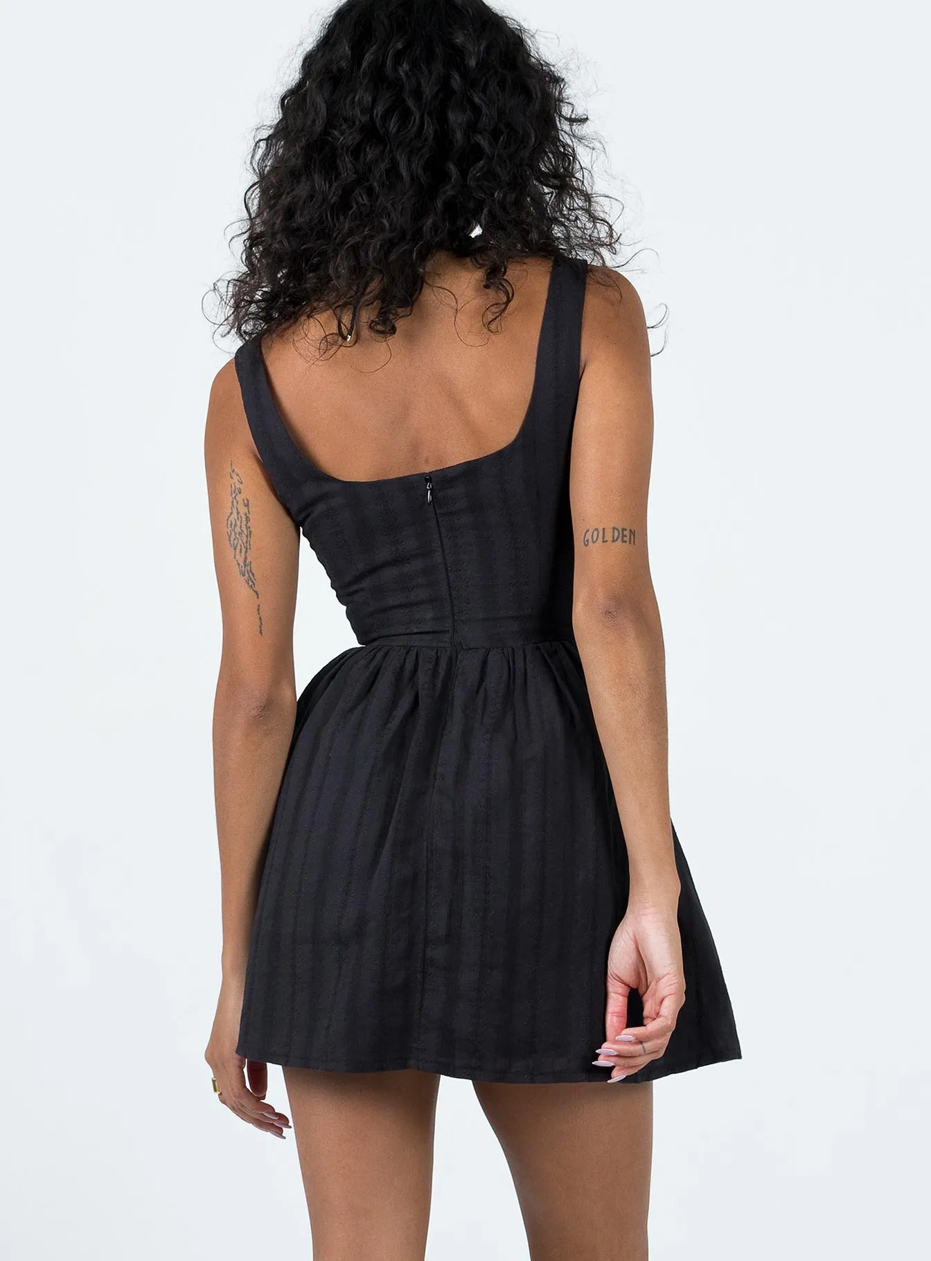 Lorinda Mini Dress Black Everyday-Use Classic Touch