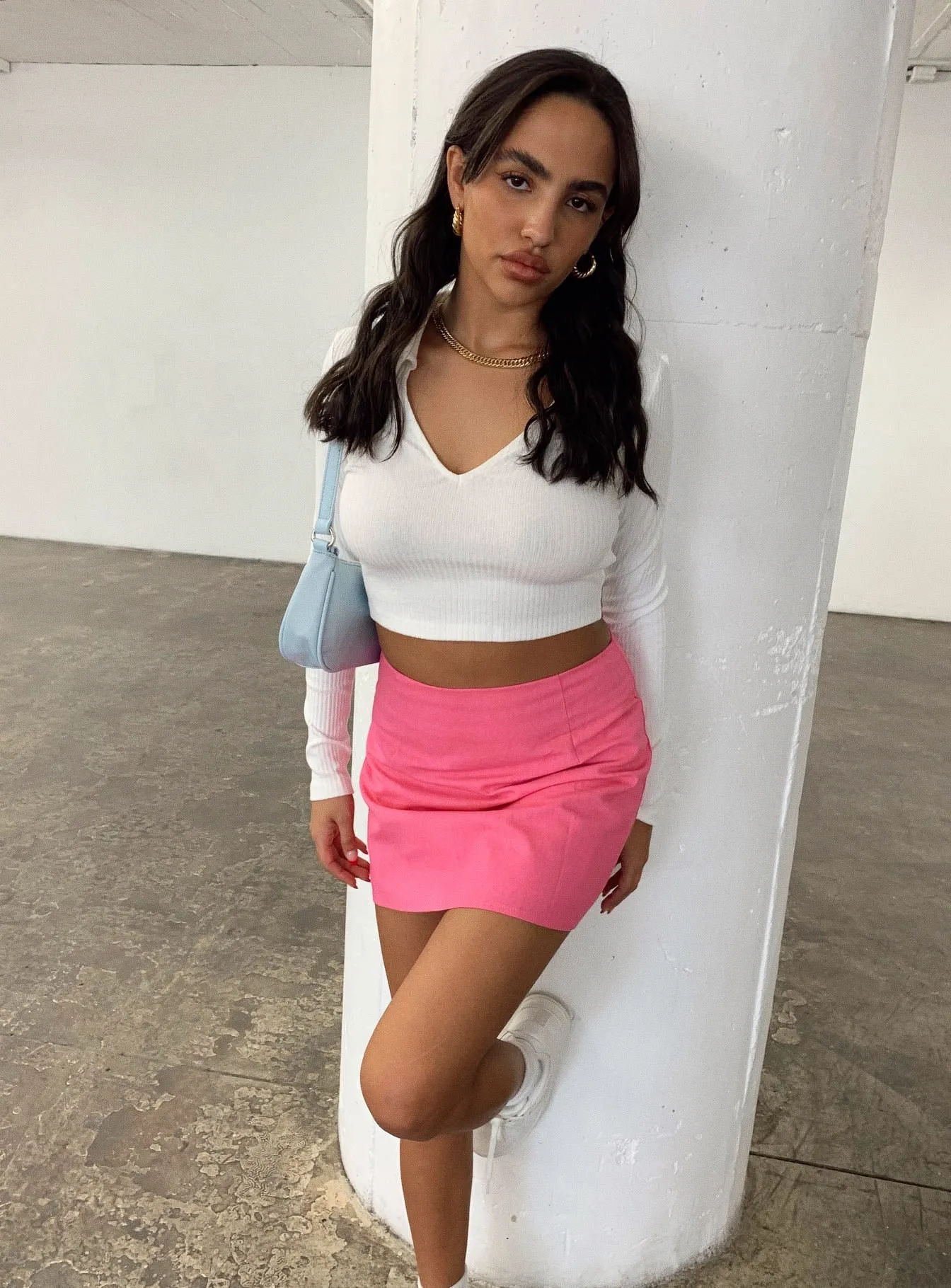 All Season Wear Non Irritating Edges Selby Mini Skirt Pink