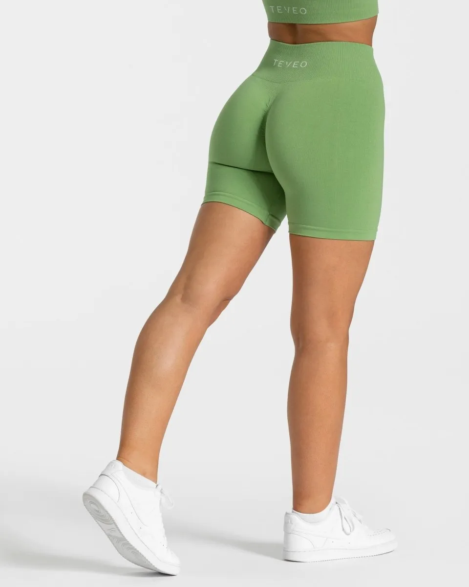 Timeless Scrunch Shorts "Olive" cycling outfit Anti Slip Waistband