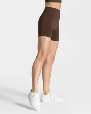 Timeless Scrunch Shorts "Dunkelbraun" Non Binding Leg Openings