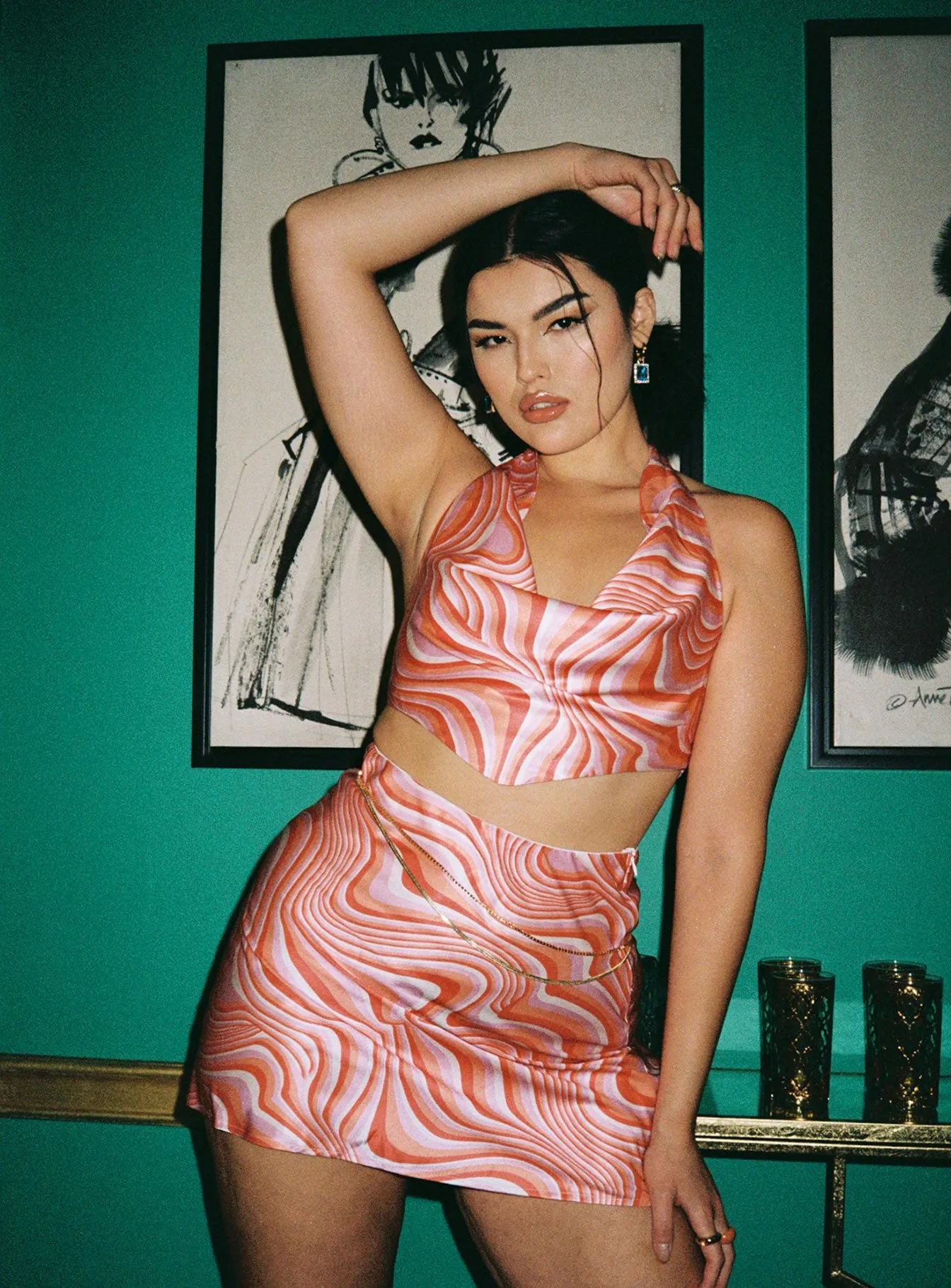 Jada Mini Skirt Multi light texture Daily Style