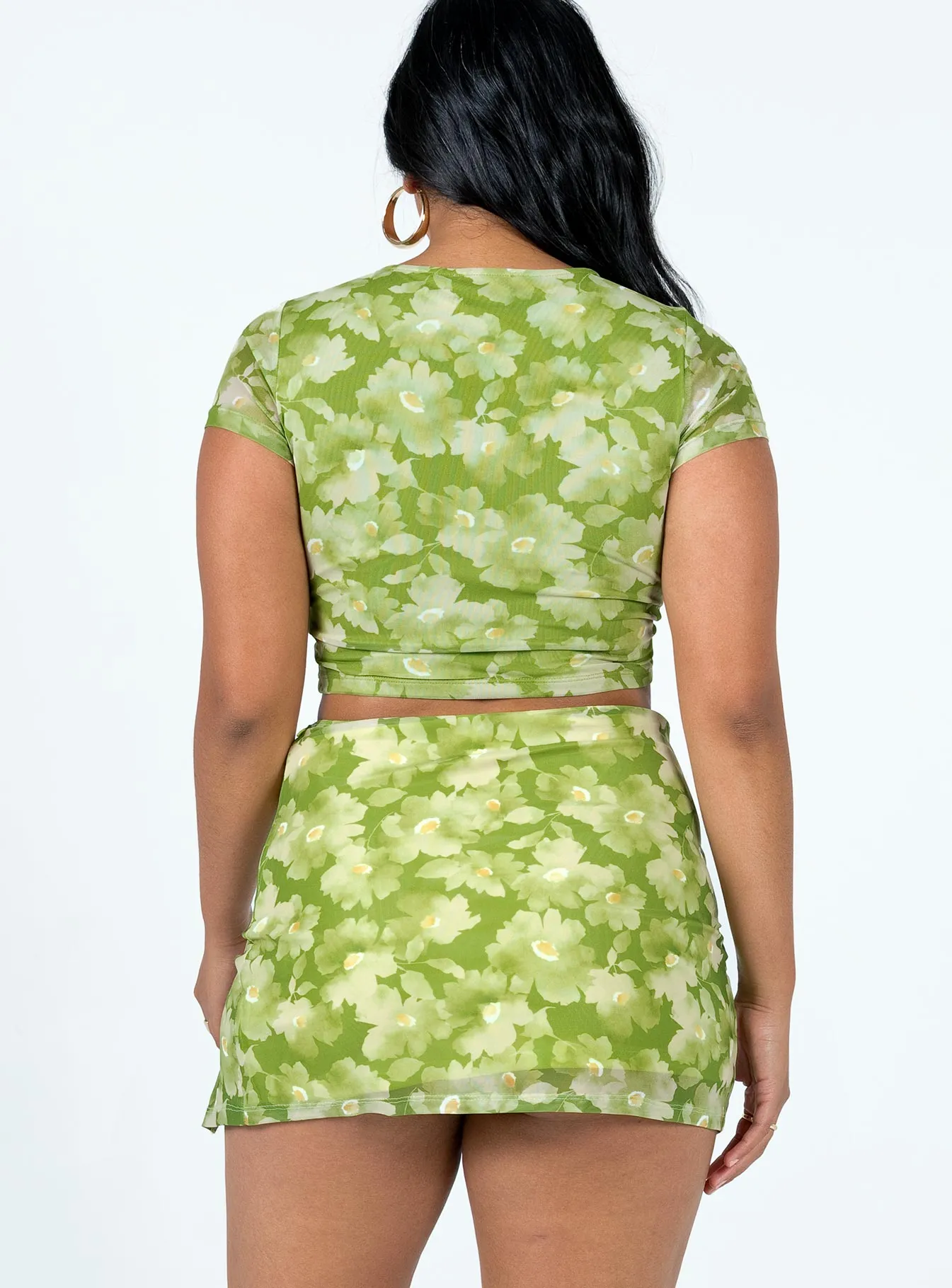 Piama Mini Skirt Green Non Irritating Seams
