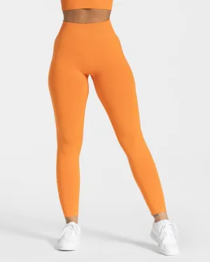 Athletic Comfort Wear No Bind Timeless Scrunch Leggings "Orange"