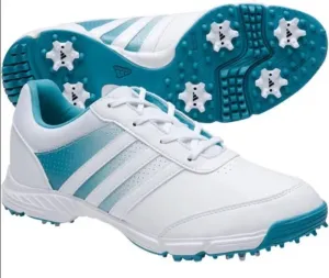 New Adidas Women's Tech Response Golf Shoes White/Teal Size 8.5 MSP$ Sole Comfort