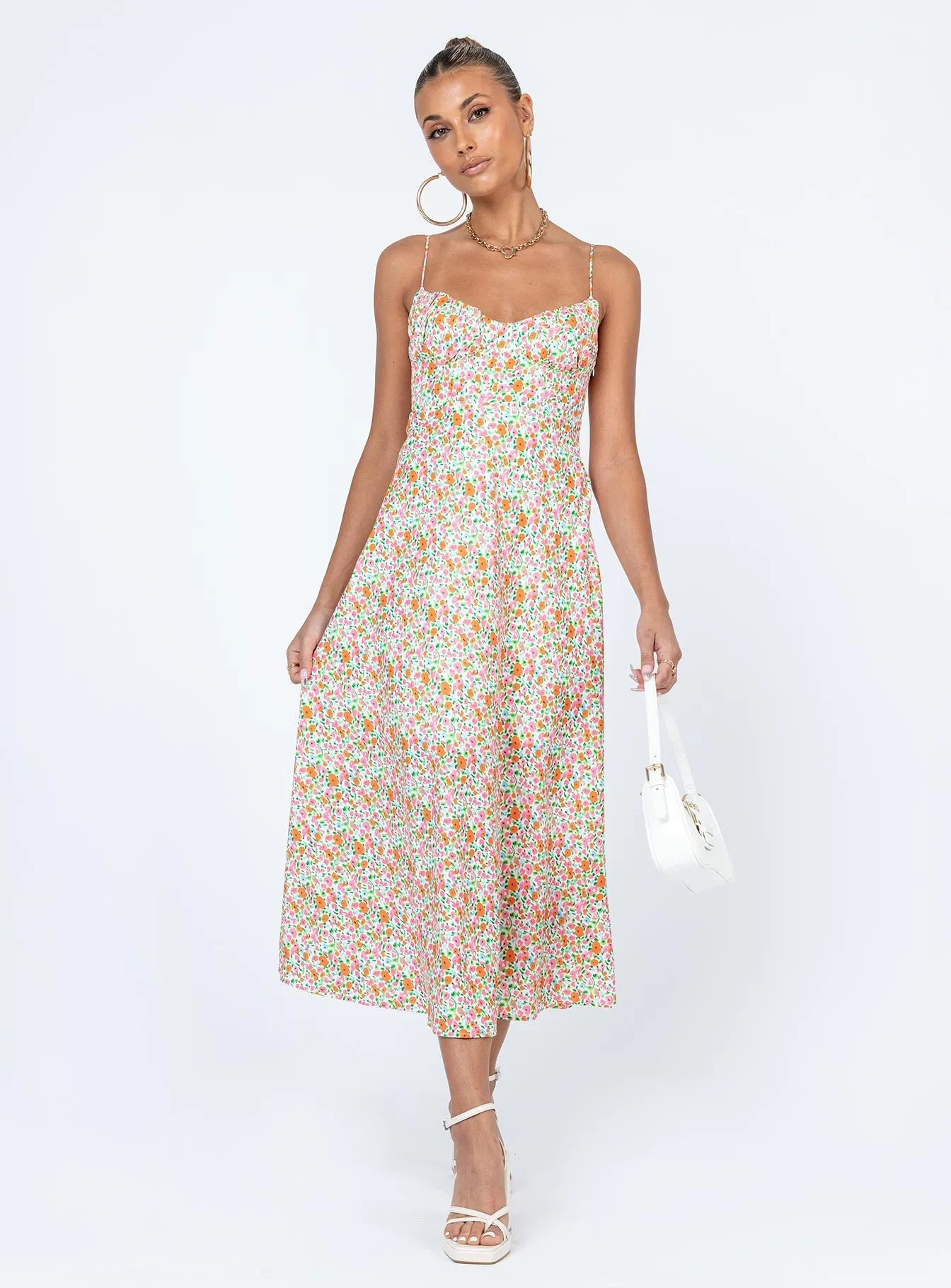 Bright-colored piece Work Friendly Amara Midi Dress Multi