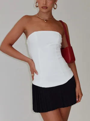 Layering Comfort Obsessed Strapless Mini Dress White