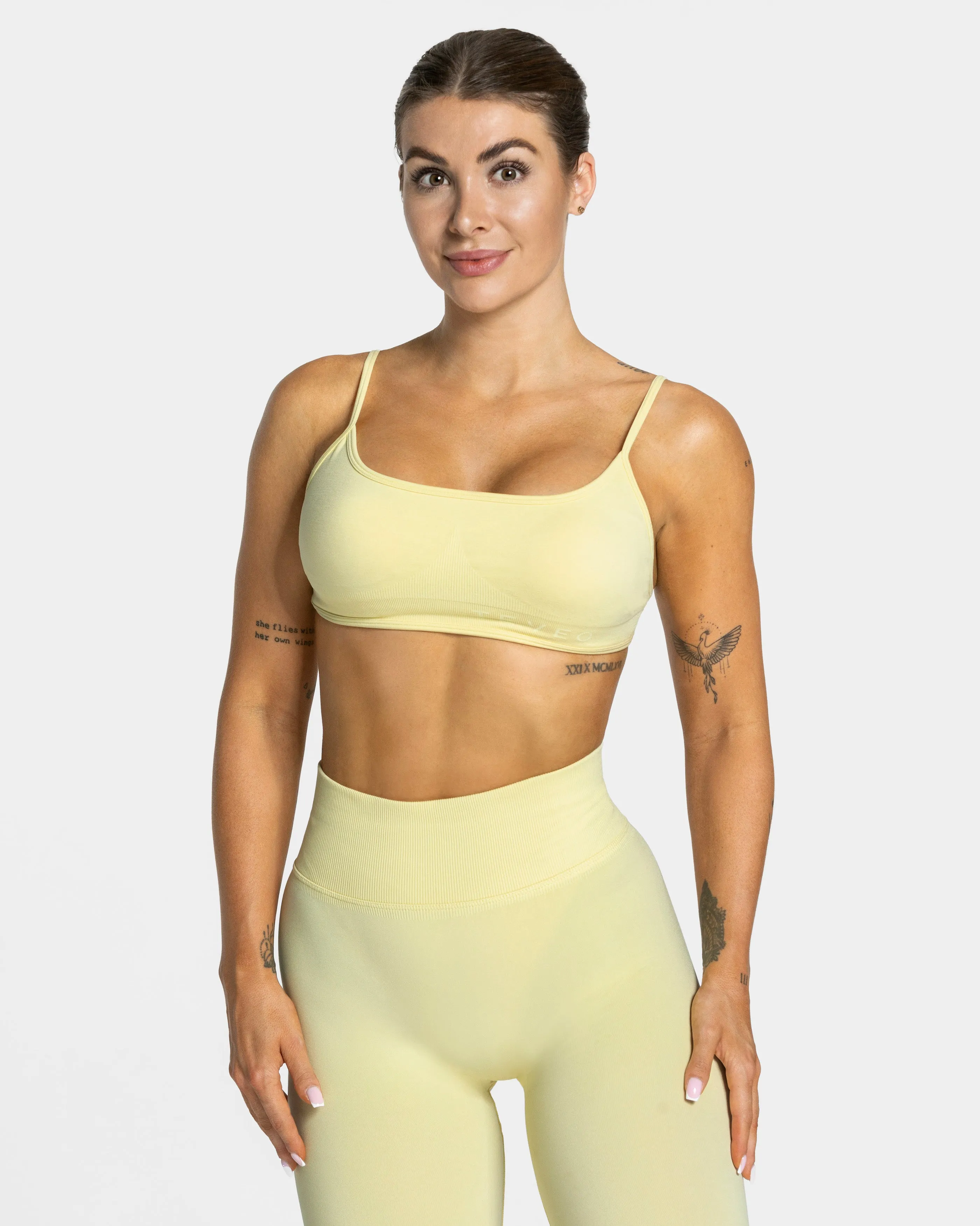 Femme Backless Bh "Gelb" Training Gear Fitness Apparel