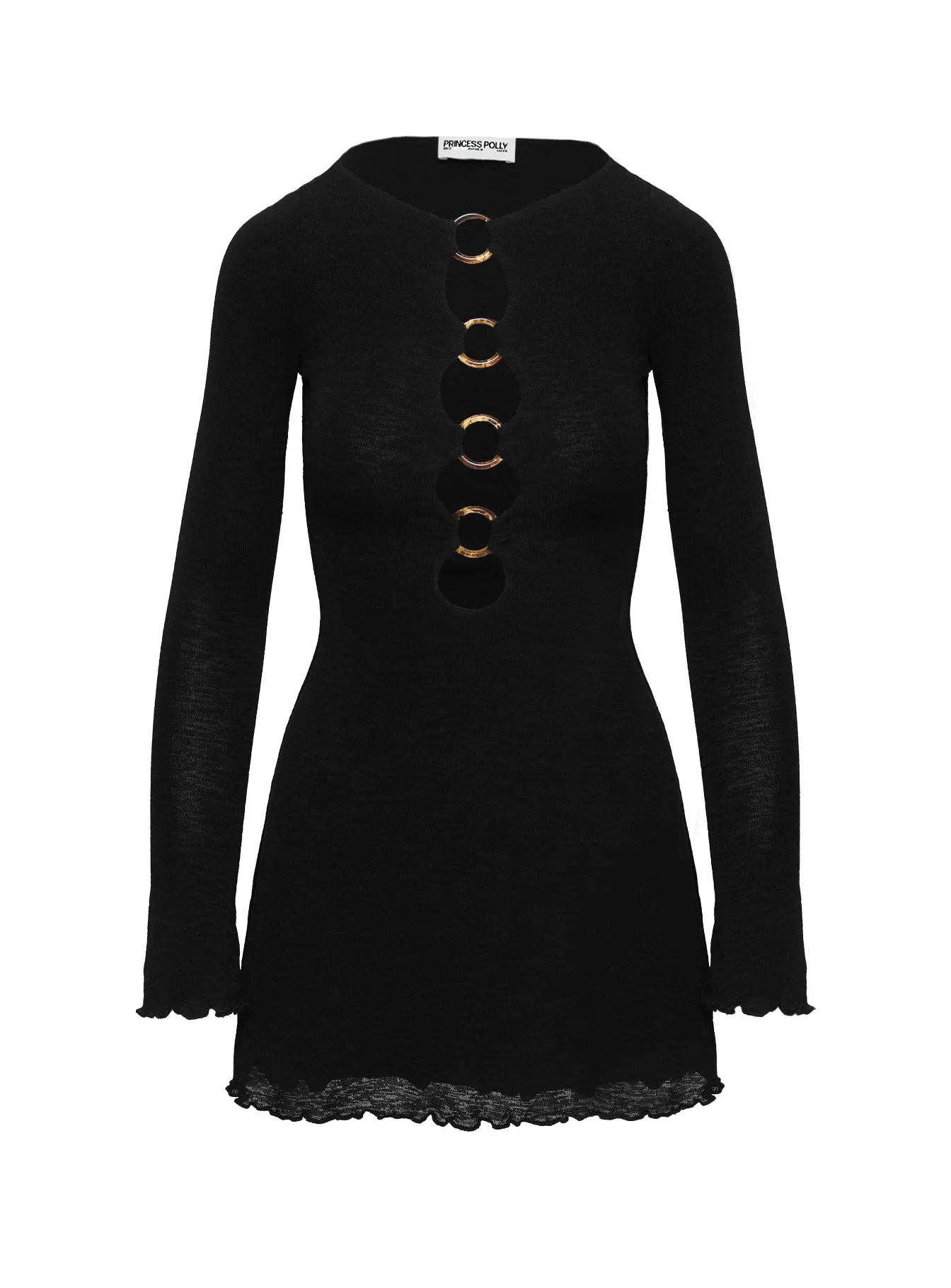 Romantic Vibes Dejonge Ring Mini Dress Black Petite