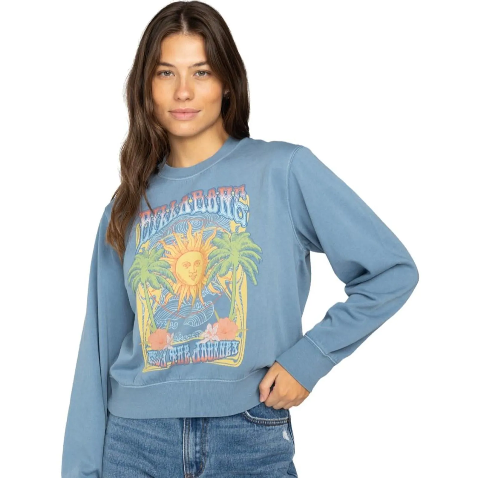 Home Relaxation Billabong Womens From Paradise Vintage Pullover Sweatshirt