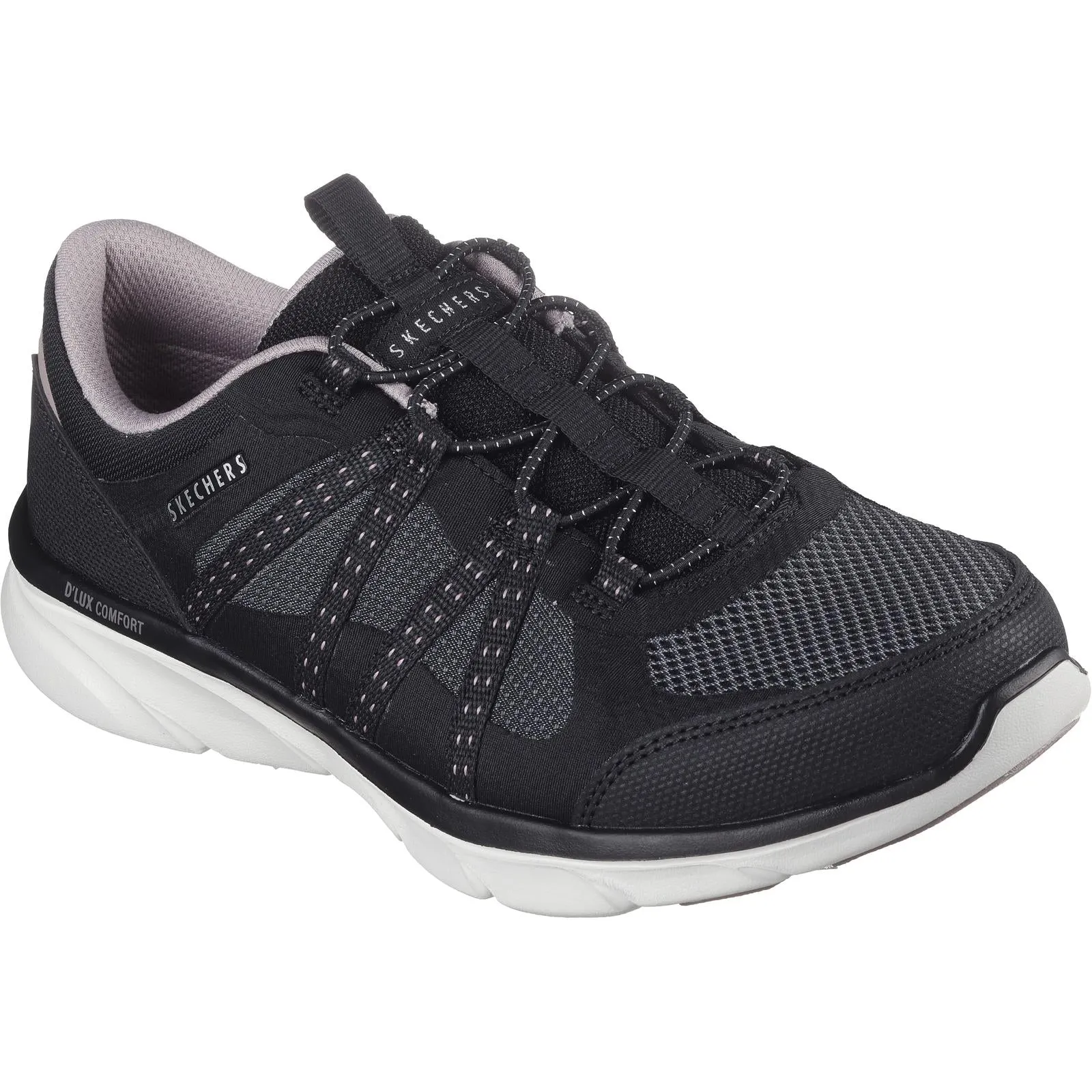 Skechers Womens D'Lux Comfort Harmony Trainer Non Restrictive Fit Design Black Edge
