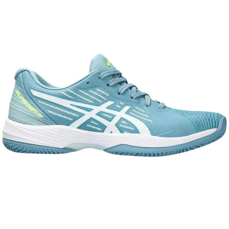Asics Solution Swift FF Clay Womens Tennis Shoes - Gris/Blue White Cardio Training Comfortable Run