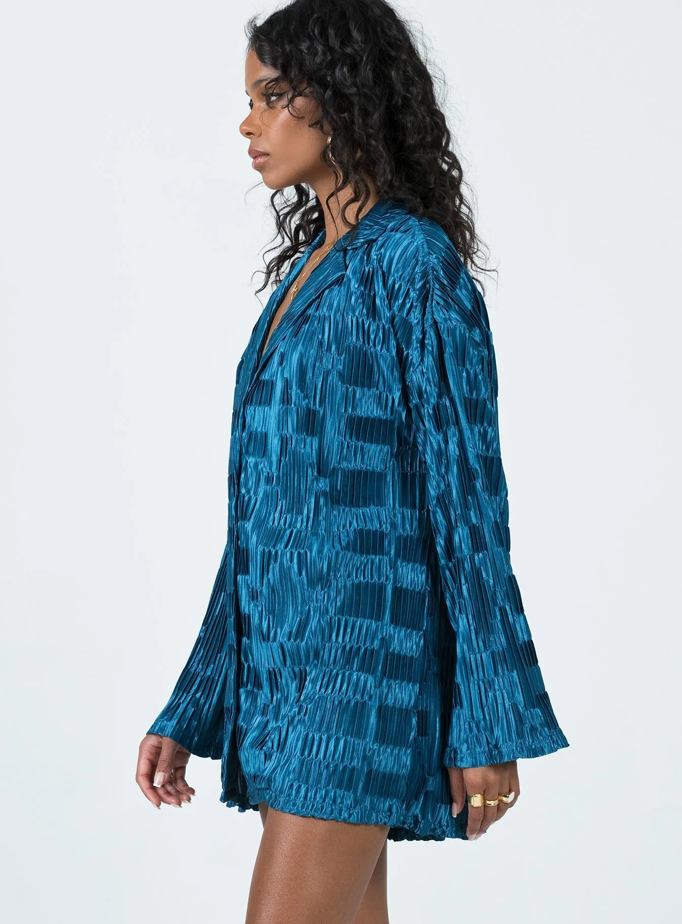 Wilkinson Mini Dress Blue velvet feel