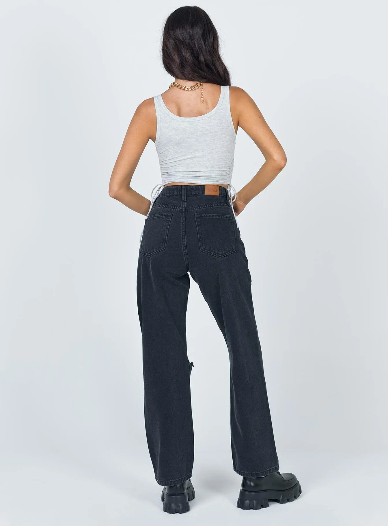 ElasticFree Cuffs Fraya High Rise Boyfriend Jeans Denim