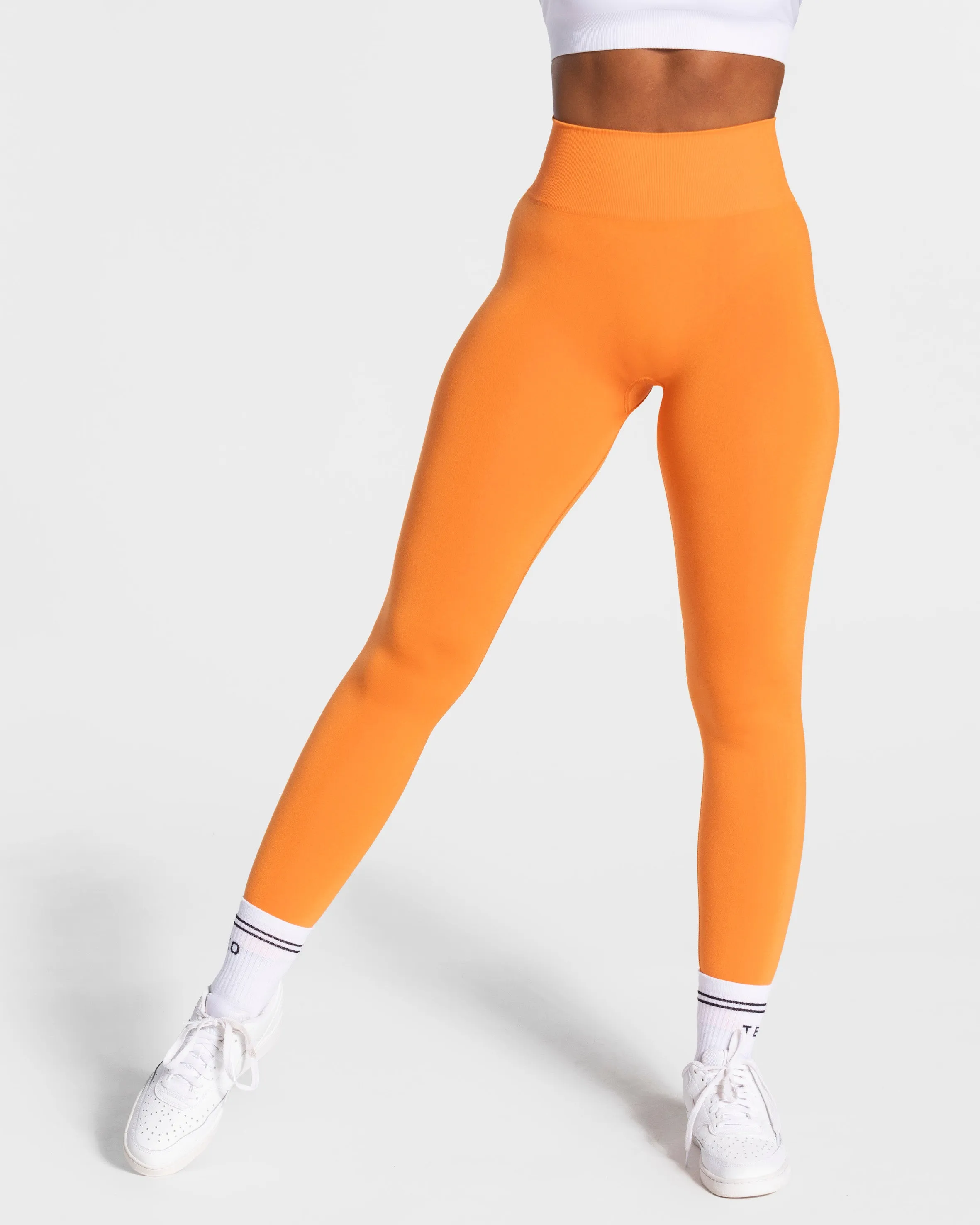 Wrinkle Resistant Dance Studio Urban Commuter Home Lounge Classy Leggings "Orange"