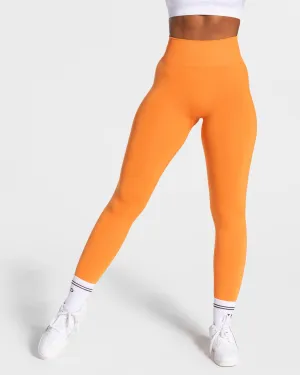 Classy Leggings "Orange" Budget Friendly Skin Friendly Breathable Fit Design