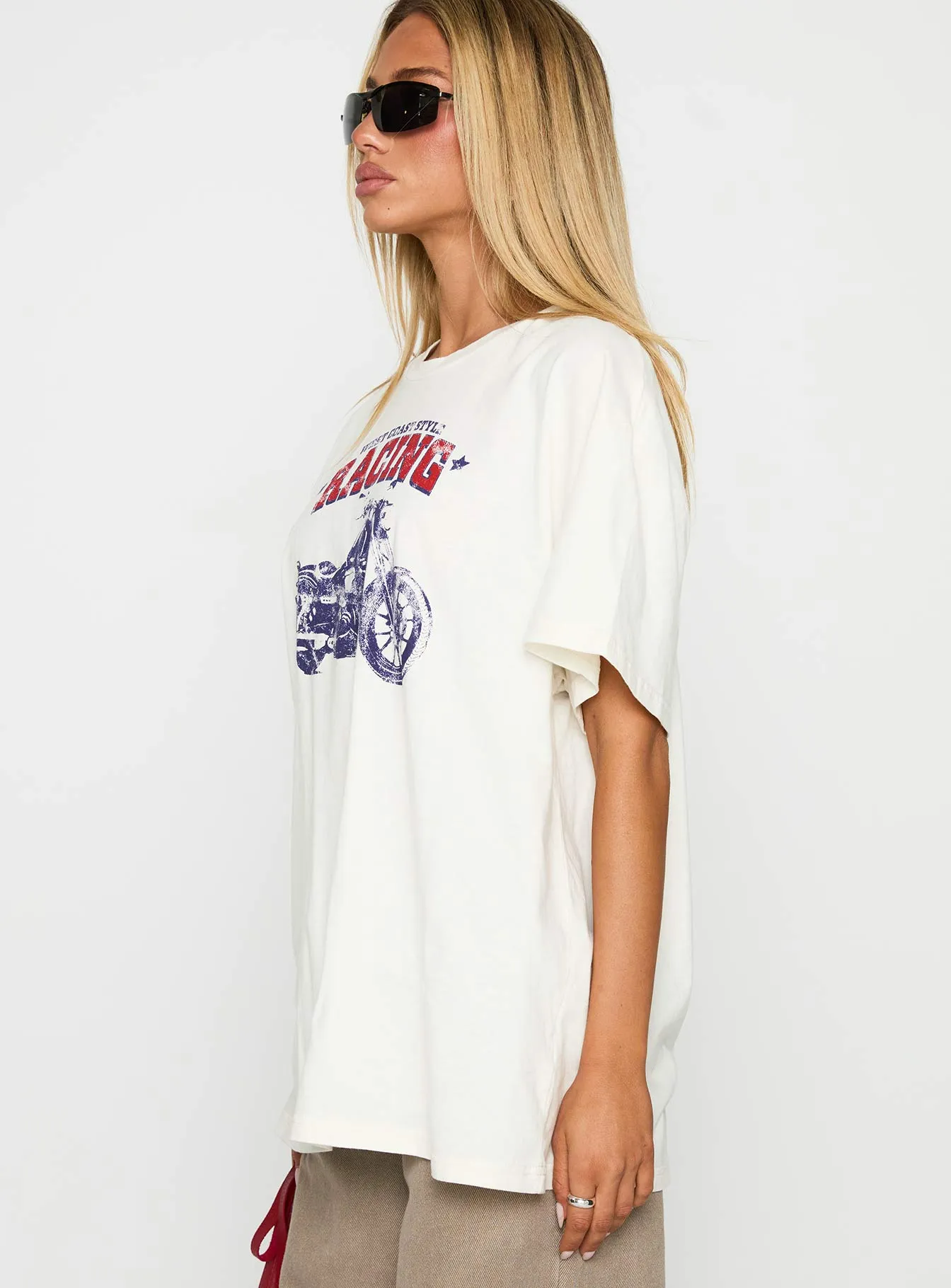 Recommended West Coast Style Oversized Tee White