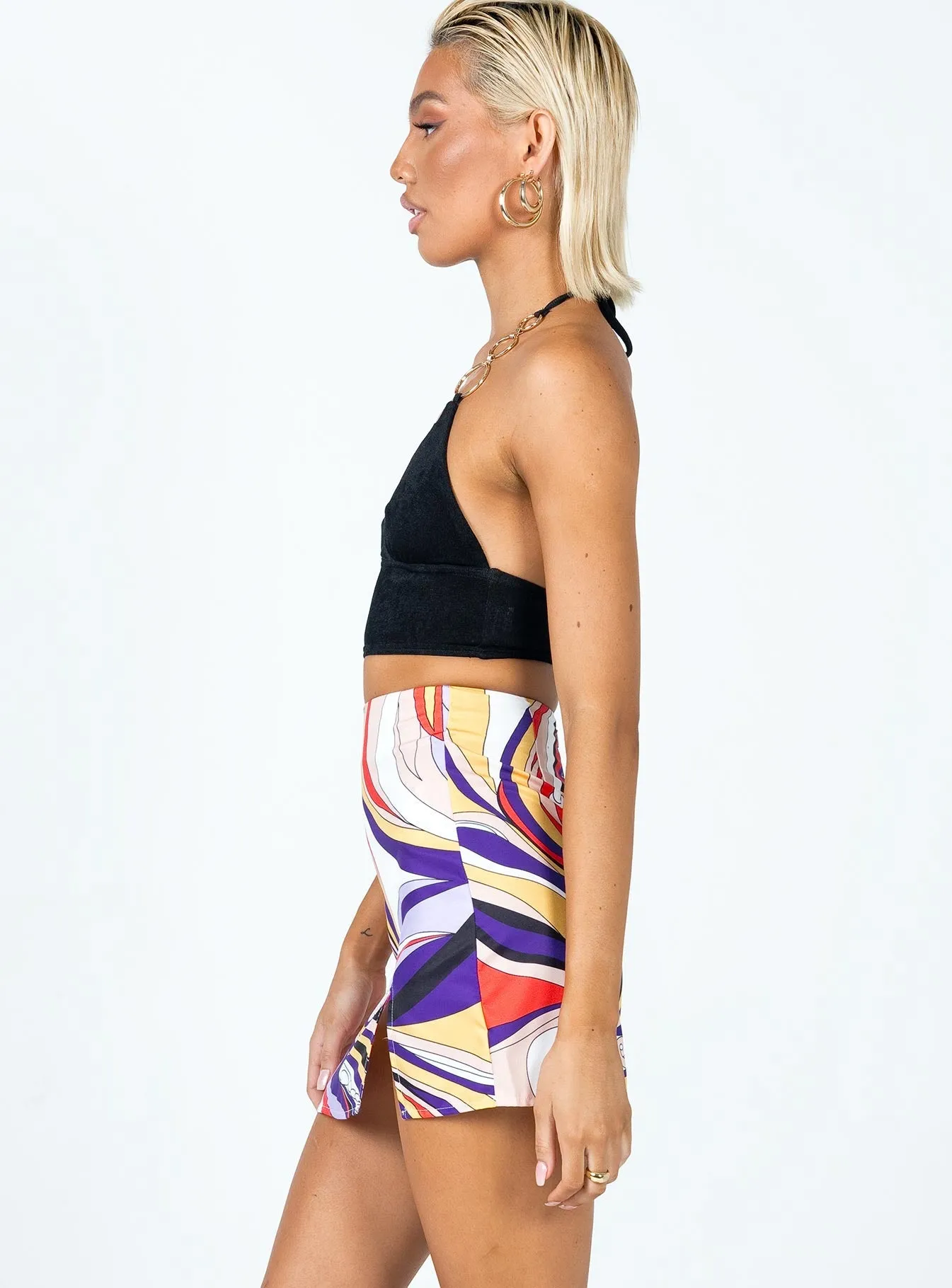 Bold Cut Cariad Mini Skirt Multi
