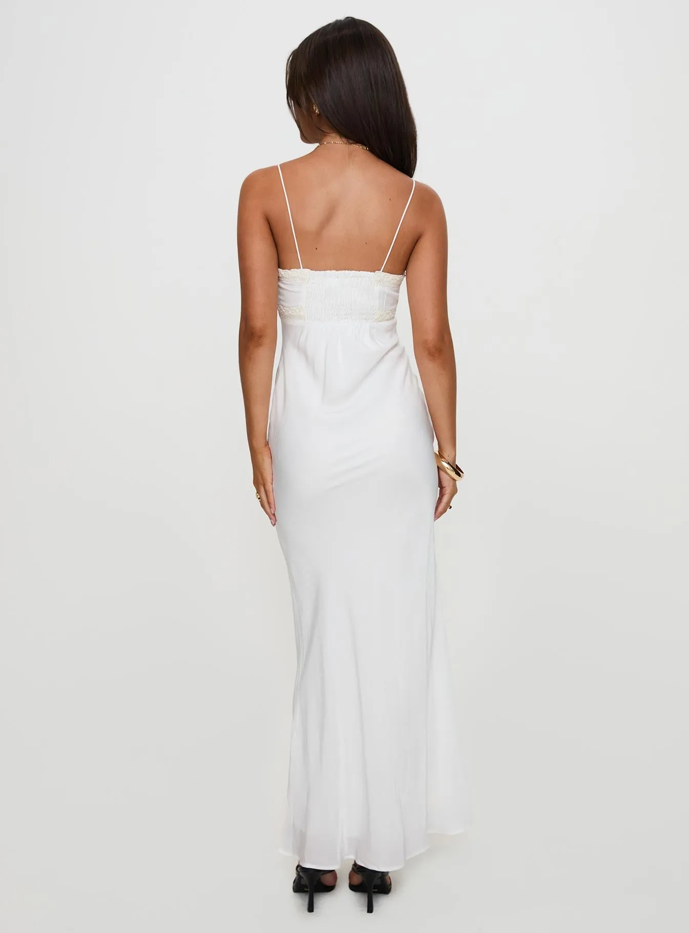 Cool Texture Emily Maxi Dress White