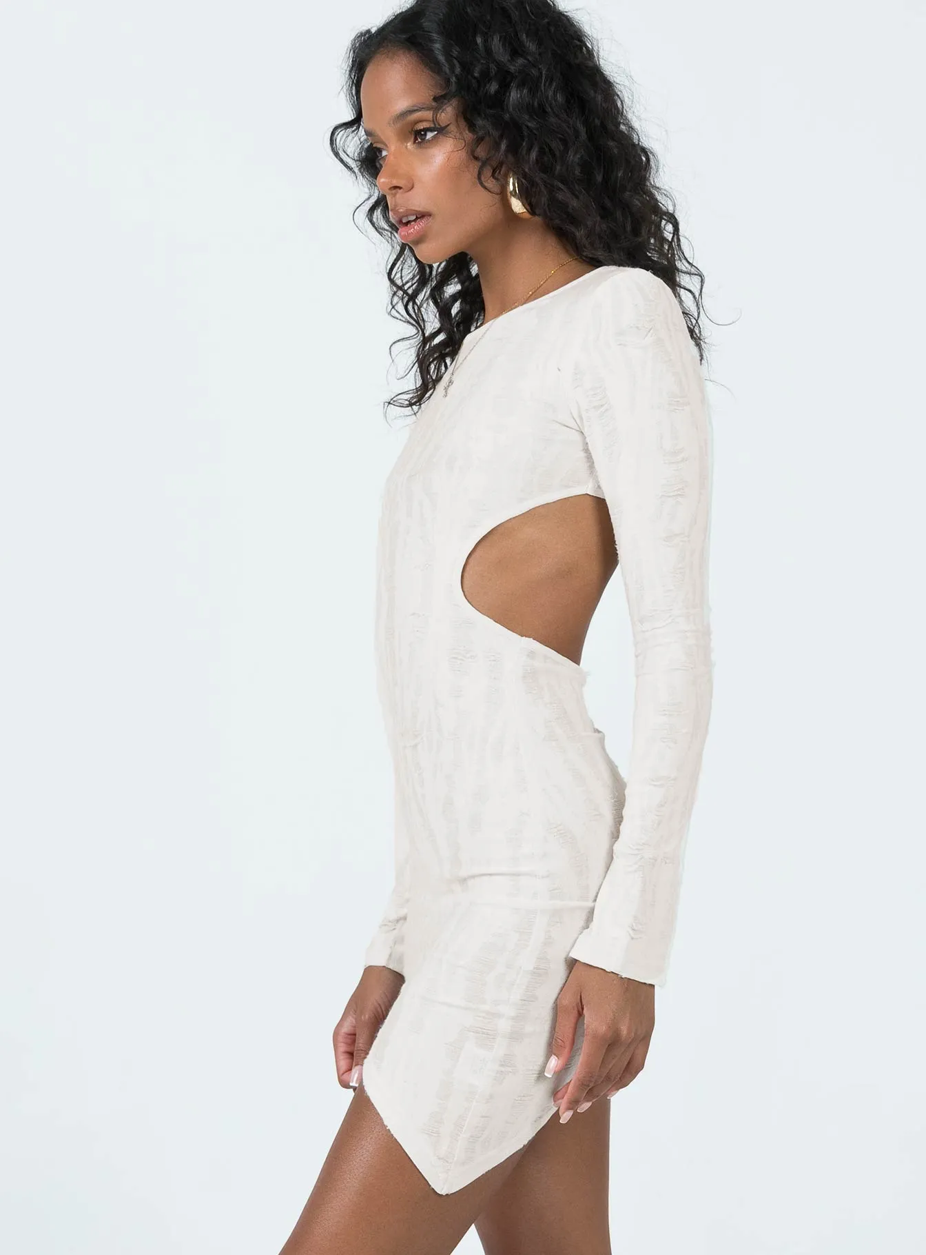 Neutral Tones Work or Play Vanni Mini Dress Cream