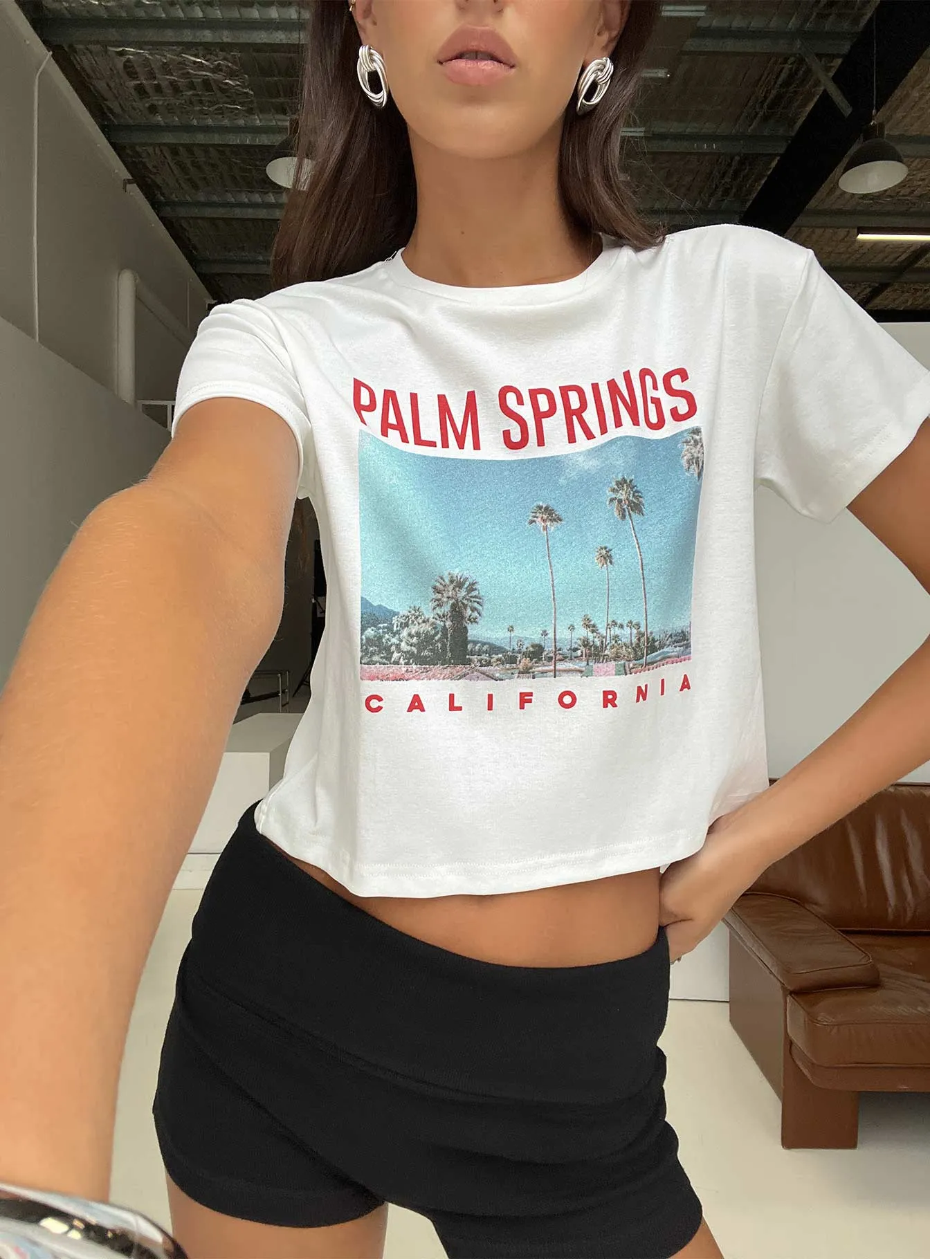 Destination Of Choice Graphic Top White Hypoallergenic Textile