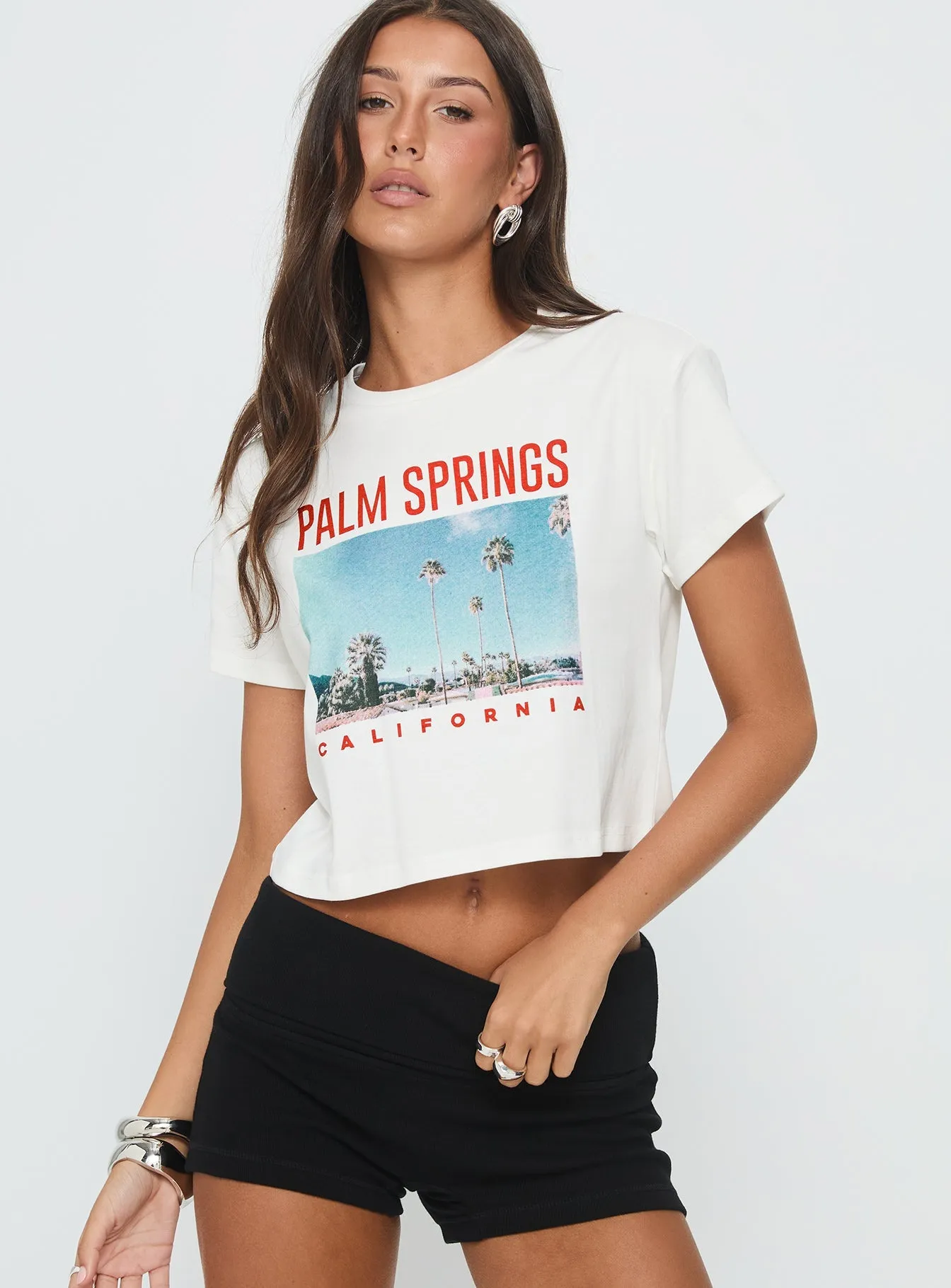 Destination Of Choice Graphic Top White Sporty Style Wear