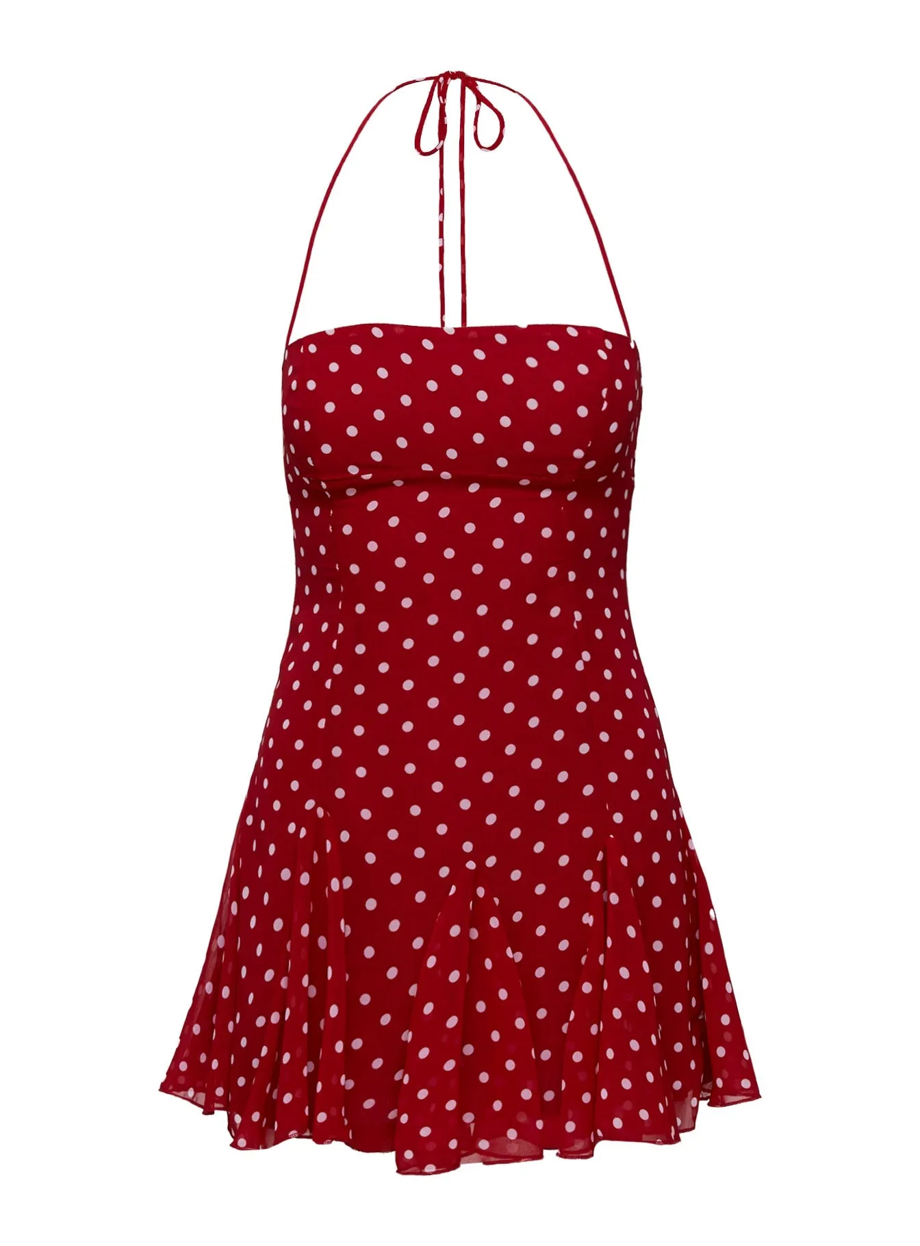 Delicate Details Delamere Mini Dress Red Polka