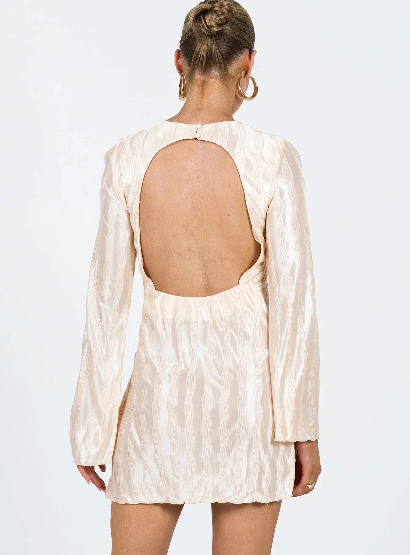 Venaya Mini Dress Champagne Smart Fabric Smart Layer