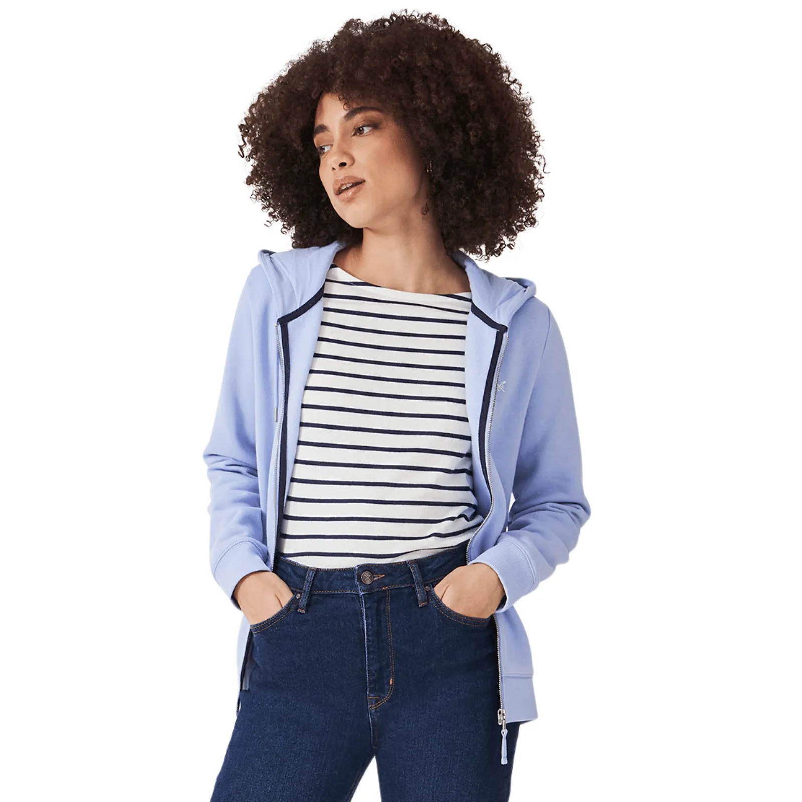 Crew Clothing Womens Heritage Zip Through Hoodie Comfort Design